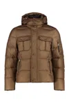 Moorer Nevio Hooded Down Jacket In Brown