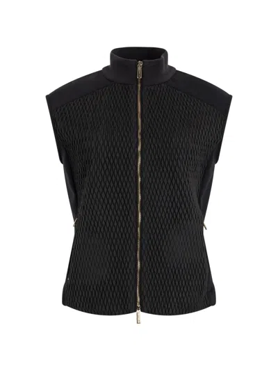 Moorer Nidy-p Quilted High-neck Vest In Black
