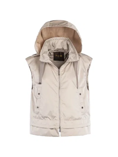 Moorer Nissip Hooded Jacket In Neutral