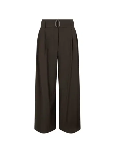 Moorer Noacyl Belted-pleated Trousers In Black