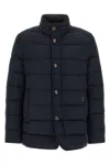 Moorer Nolde Ls9 Down Jacket High Collar In Blue