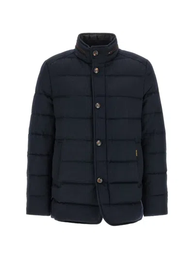 Moorer Long-sleeved Padded Jacket In Animal Print