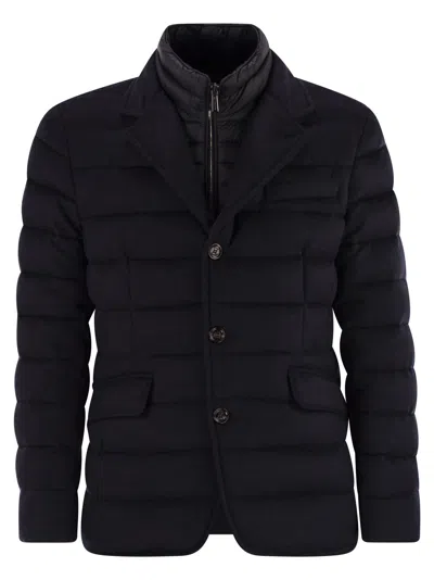 Moorer Nomos Ls9 Jacket Style Down Jacket In Blue