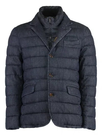 Moorer Nomos Padded Jacket In Blue