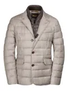 Moorer Nomos Padded Jacket In Brown