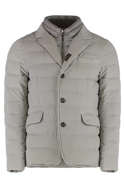 Moorer Nomos Padded Jacket In Gray