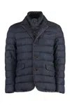 Moorer Nomos Short Down Jacket In Blue