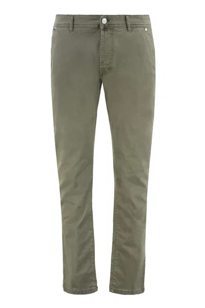 Moorer Norbert Slim Fit Trousers In Green