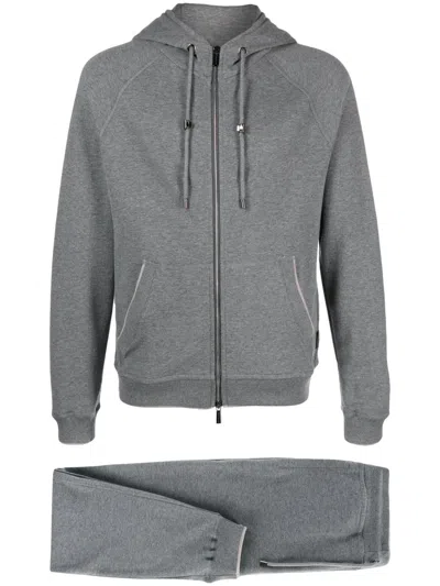 Moorer Norcia Tuta-cad Hooded Track Suit In Grey