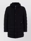 Moorer Midnight Blue Nylon Blend Calandri Down Jacket In Black