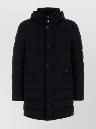 MOORER NYLON BLEND DOWN JACKET HOODED
