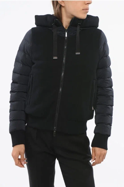 Moorer Nylon Flavia Down Jacket With Knitted Inserts