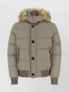 MOORER NYLON QUILTED HIGH NECK JACKET WITH DETACHABLE FUR HOOD