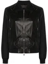 Moorer Nymphe-pek Bomber Jacket In Black