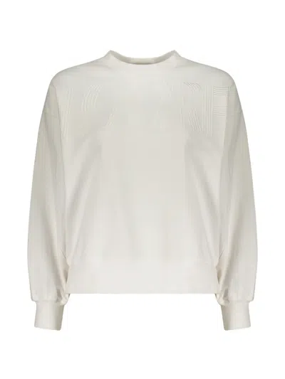 Moorer Oceania Logo-embroidered Round-neck Sweater In White