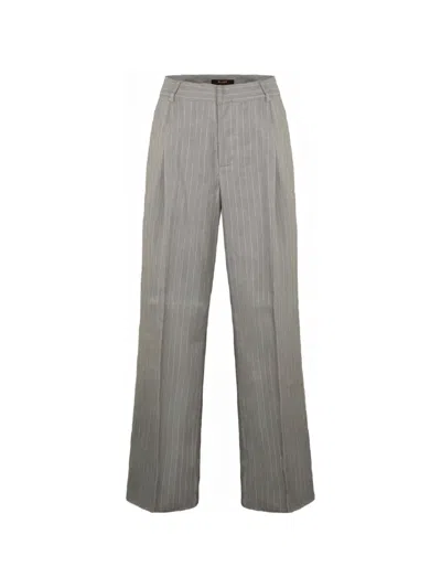 Moorer Ofilia Pinstripe Pleated Trousers In Multi