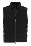 Moorer Oliver Quilted Zip-front Gilet In Black