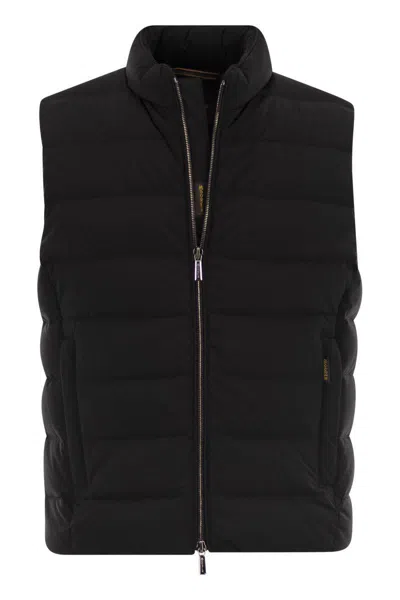 Moorer Oliver-kn - Padded Waistcoat In Black
