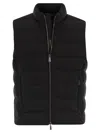 Moorer Oliver Quilted Zip-front Gilet In Black