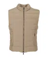 Moorer Oliver-kn Gilet Senza Maniche Trap Microf Jackets Beige In Brown