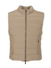Moorer Oliver-kn Gilet Senza Maniche Trap Microf Jackets Beige In Brown