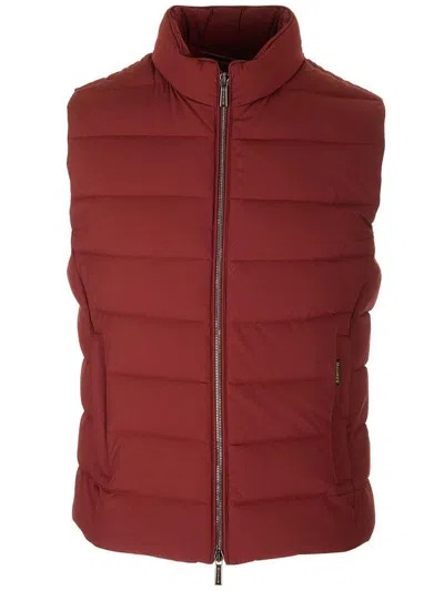 Moorer Oliver-kn Padded Gilet In Red