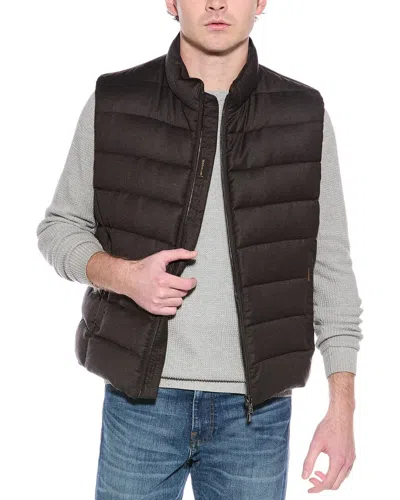 Moorer Oliver Wool & Cashmere-blend Down Gilet In Animal Print