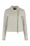 Moorer Olivia Techno Fabric Jacket In Ivory