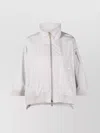 Moorer Olli Coat With High Collar And Pockets In White