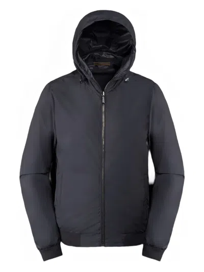 Moorer Omiro-stp Hooded Zip-up Jacket In Gray