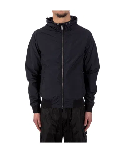 Moorer Omiro-stp Hooded Zip-up Jacket In Black