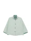 Moorer Omnia Coat High Collar Front Pockets In Green