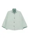 Moorer Omnia Coat High Collar Front Pockets In Blue