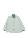Moorer Omnia Coat High Collar Front Pockets In Green