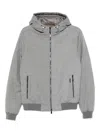 Moorer Hooded Zip-front Jacket In Gray