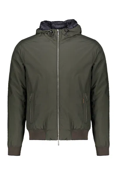 MOORER ONIRO-STP HOODED PADDED BOMBER JACKET