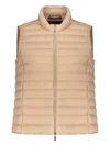 Moorer Full Zip Down Vest In Neutrals