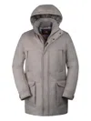 Moorer Oran-carmen Hooded Coat In Gray