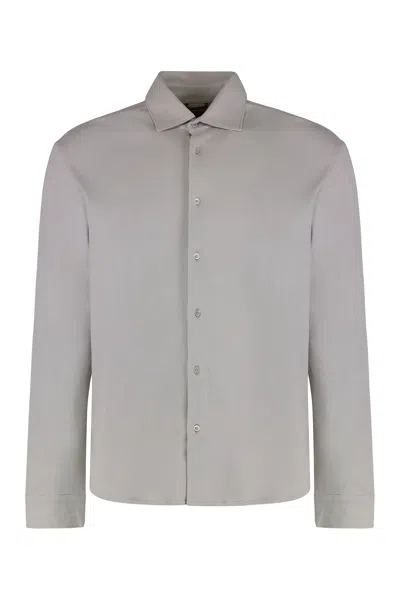 Moorer Orange Long-sleeve Shirt, Versatile And Elegant In Gray