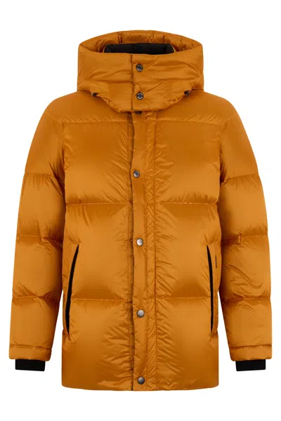 Moorer Orange Padded Jacket, Comfortable And Modern