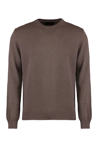 Moorer Orvieto Crew-neck Cashmere Sweater In Brown