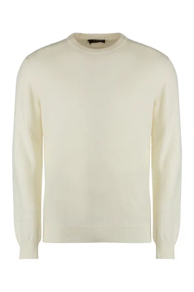 Moorer Orvieto Crew-neck Cashmere Sweater In White