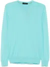Moorer Turquoise Sea Island Sweater In Blue
