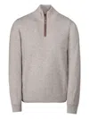 Moorer Osmund-cws Zip-neck Sweater In Gray