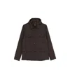 Moorer Button Hooded Jacket In Brown