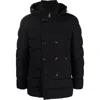 Moorer Double-breasted Hooded Quilted Down Jacket
