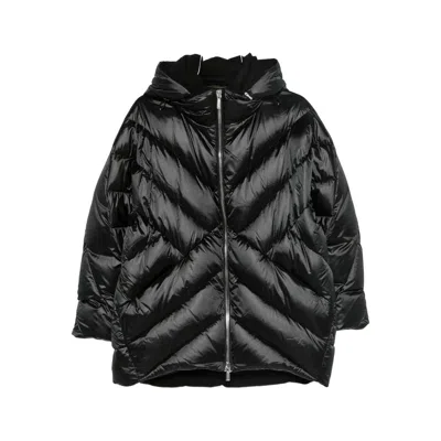 Moorer Hooded Zip-up Jacket In Black