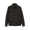 Moorer Button-fastening Flap-pocket Jacket In Brown