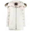 Moorer Zip-fastening Padded Coat In White