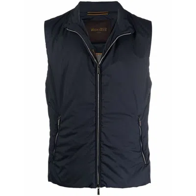 Moorer Outwear Waistcoat In Blue